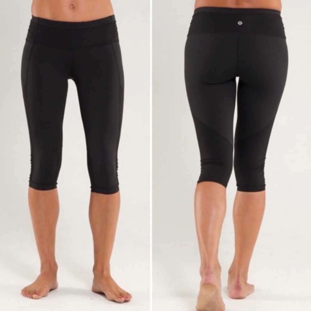 Lululemon Low Rise Pants Straight Leg Lululemon leggings black